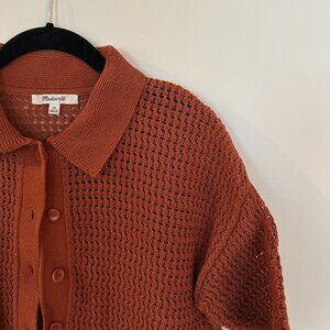 Madewell Cropped Open-Stitched Sweater